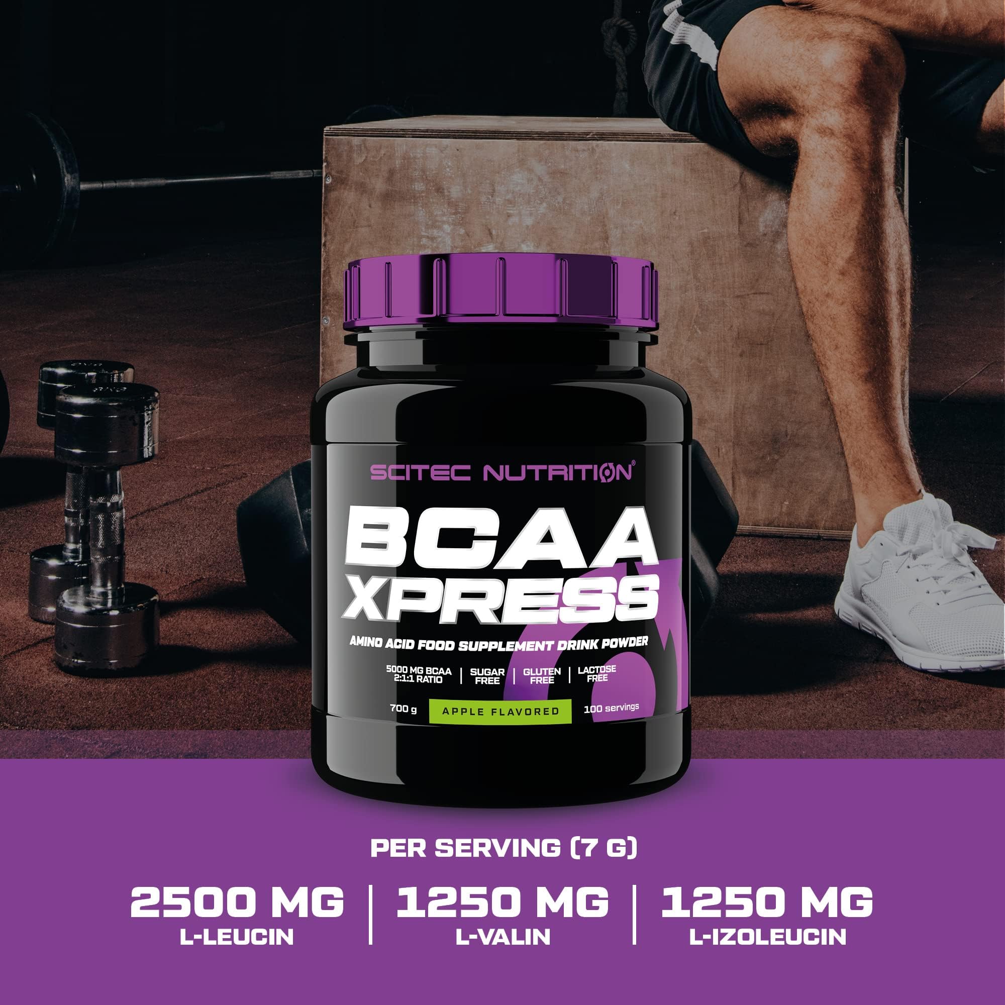 Scitec Nutrition BCAA-Xpress - Polvere con aminoacidi ramificati 2:1:1 | Da bere prima, durante e dopo l'allenamento - Si scioglie facilmente - Senza zuccheri e lattosio - 700 g, Mango
