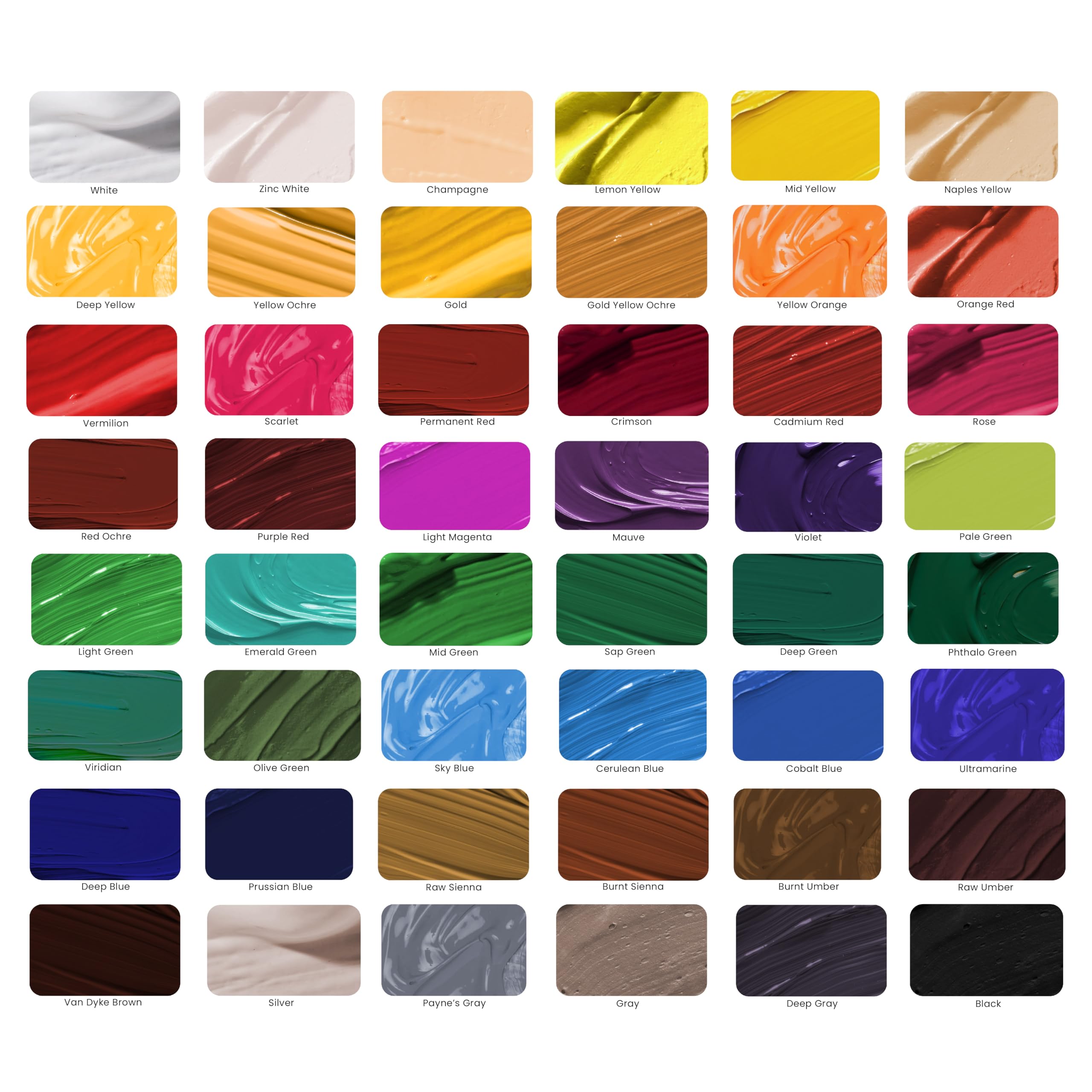 Oil Paint Set - 12ml x 48 Tubes - Artists' Quality Art Paints - Oil-Based Colour - Professional Painting Supplies by MyArtscape