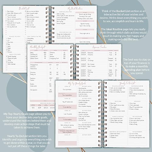 Miniatura 5 de PLANBERRY Planificador semanal premium Organizador de vida sin fecha y planificador de presupuesto Gestión del tiempo, establecimiento de