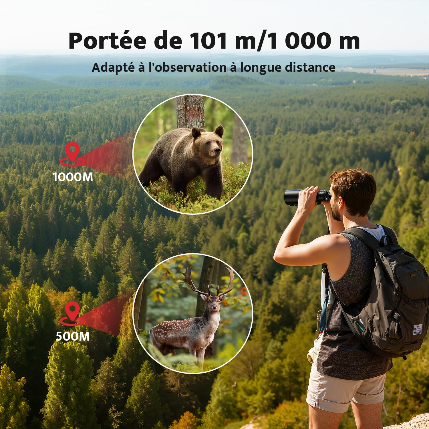 usogood Jumelles Adultes Puissante 15x56,Jumelles Professionnelles HD | avec Prisme BAK4 et Lentilles FMC, Jumelle Adultes Étanches et Légères pour Observation des Oiseaux, Événements Sportifs