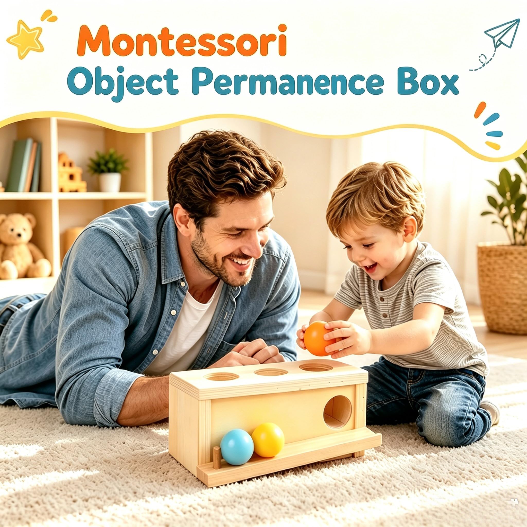 Drewniane zabawki Montessori dla dzieci w wieku 1 2 lat, trwałe pudełko Montessori z przedmiotami, piłka Drop Game, zabawki dla dzieci do rozwoju poznawczego, drobnej motoryki 12 18 miesięcy