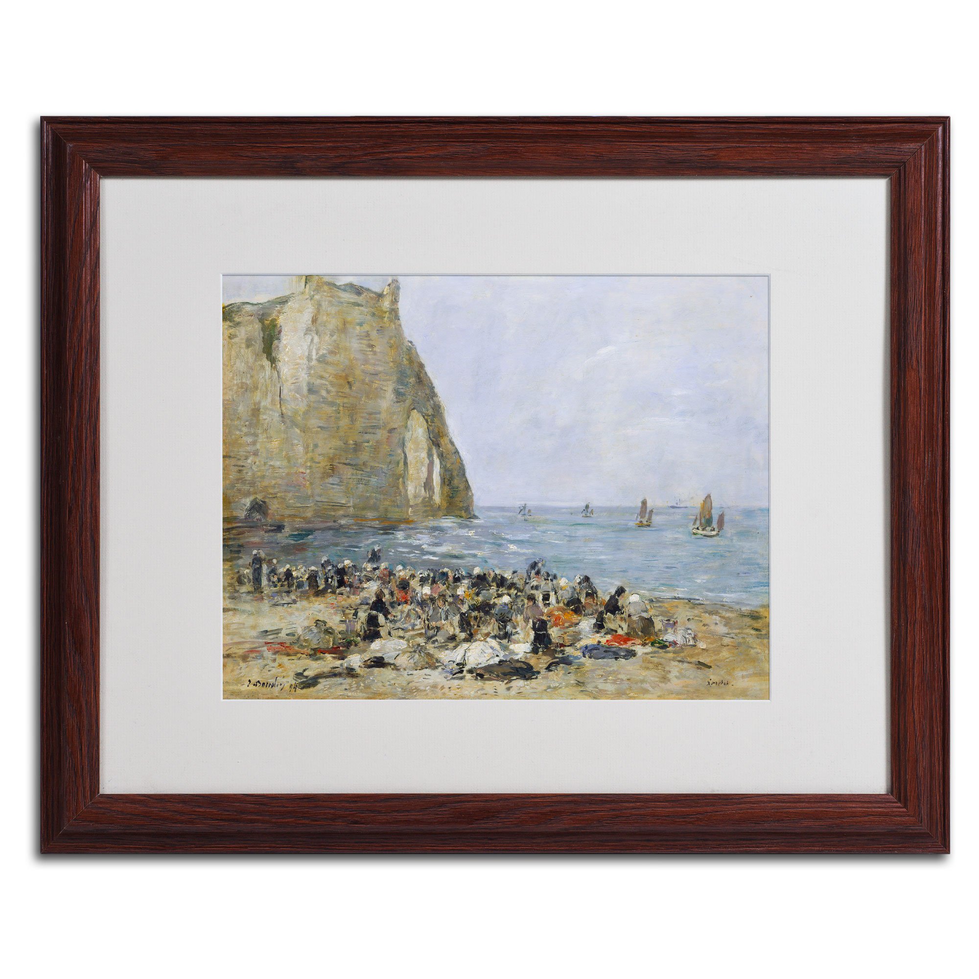 Amazon｜Eugene BoudinによるTrademark Fine Art Washerwomen on The