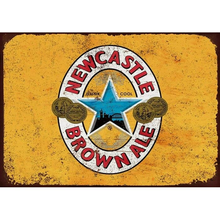 Buy Newcastle Brown Ale Metal Sign 8x12 Inch Wall Decor Retro Tin Sign