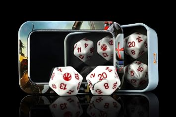 BARON OF DICE Infinity Dice JSA 6-Pack Official Wargaming Dice for Infinity The Game, Oversized 22mm D20s, Stored in Reusable Metal Tins