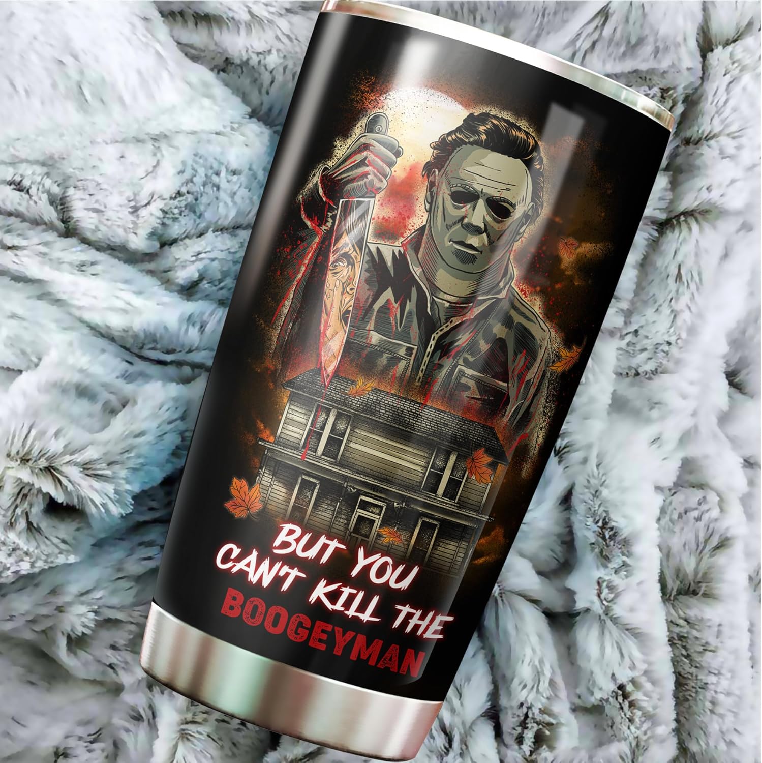 MARSANA Horror Tumbler - 20oz Stainless Steel Halloween Cup - Horror Mug - Gift for Adults - Image 3