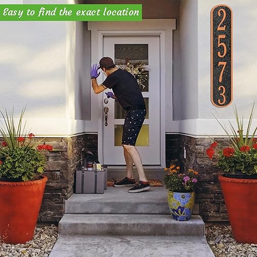 Miniatura 187 de Placa de dirección acrílica personalizada, letrero de dirección horizontal, utilizado para casa, puerta, calle o buzón Hengkuan-2
