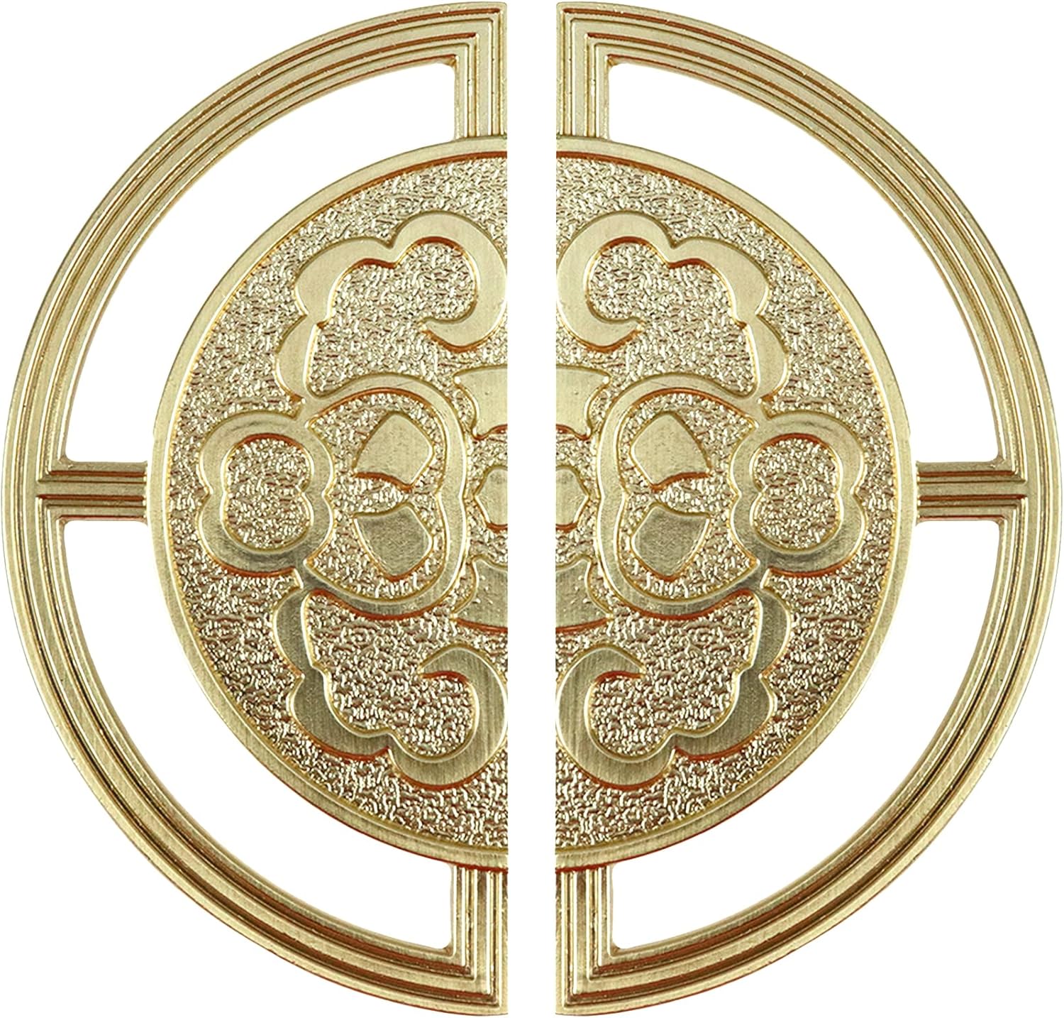 Pognées Laton Et Proflé Doré Pour Chaque Tror De La Commode Années