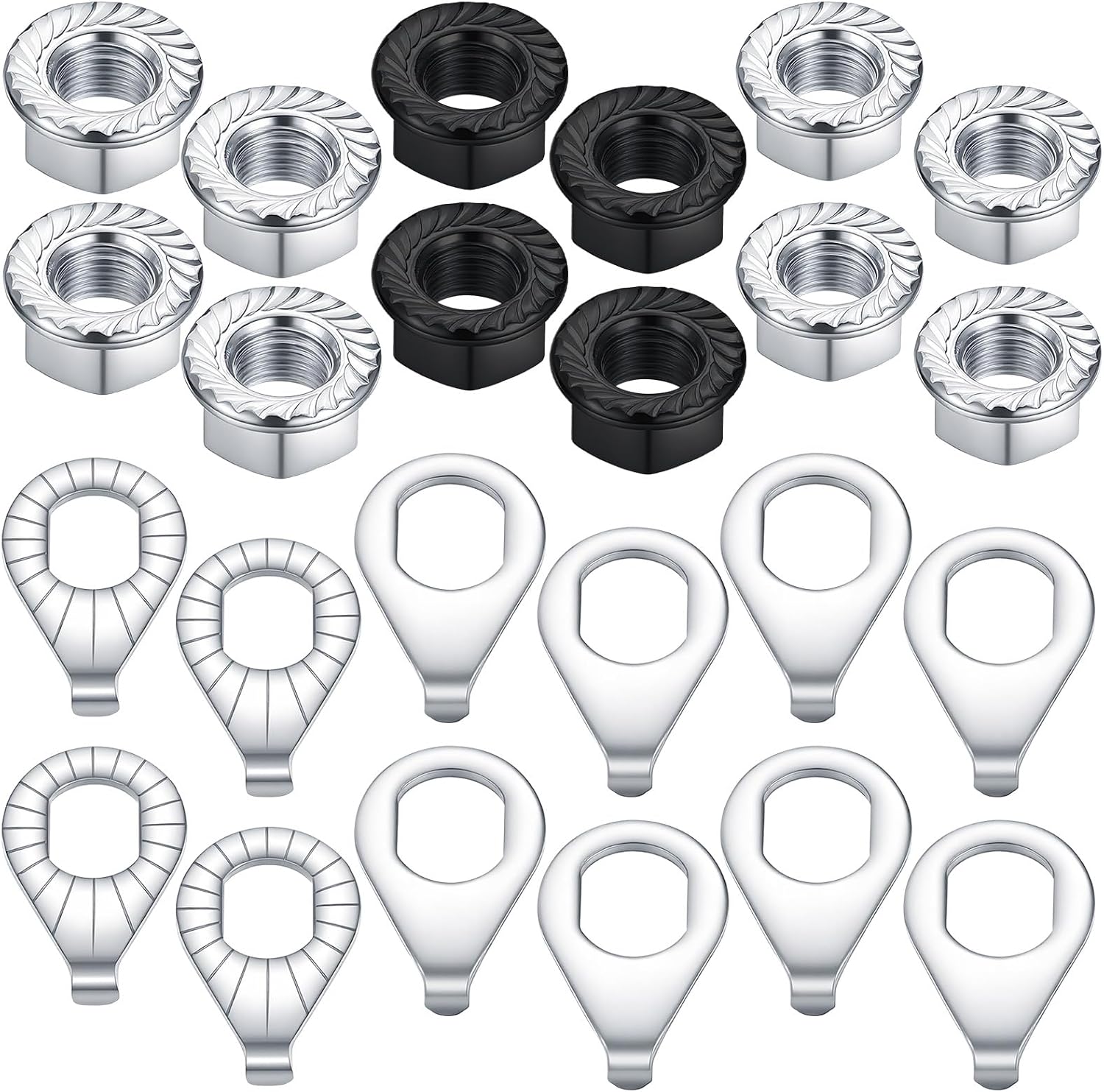 Kit 24 Piezas Tuercas Eje Bicicleta M8 M9.5 M10