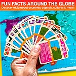 QUOKKA Board Games for Kids 8-12 - Family Games for Kids and Adults - Journey Across the World Card Game Ages 5-9 - Learn Capitals, Flags, Facts, and Map Locations with 195 World Map Cards