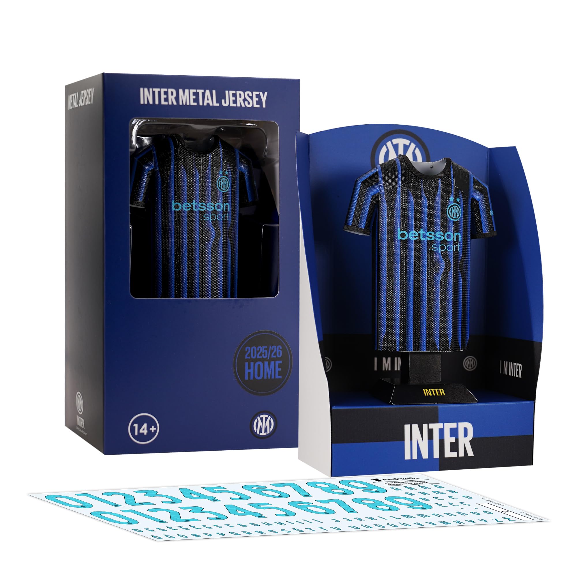 Inter Milan 25/26 Home Metal Football Shirt, Officially Licensed Miniature Alloy Replica Jersey Collectible Display Gift - Image 2