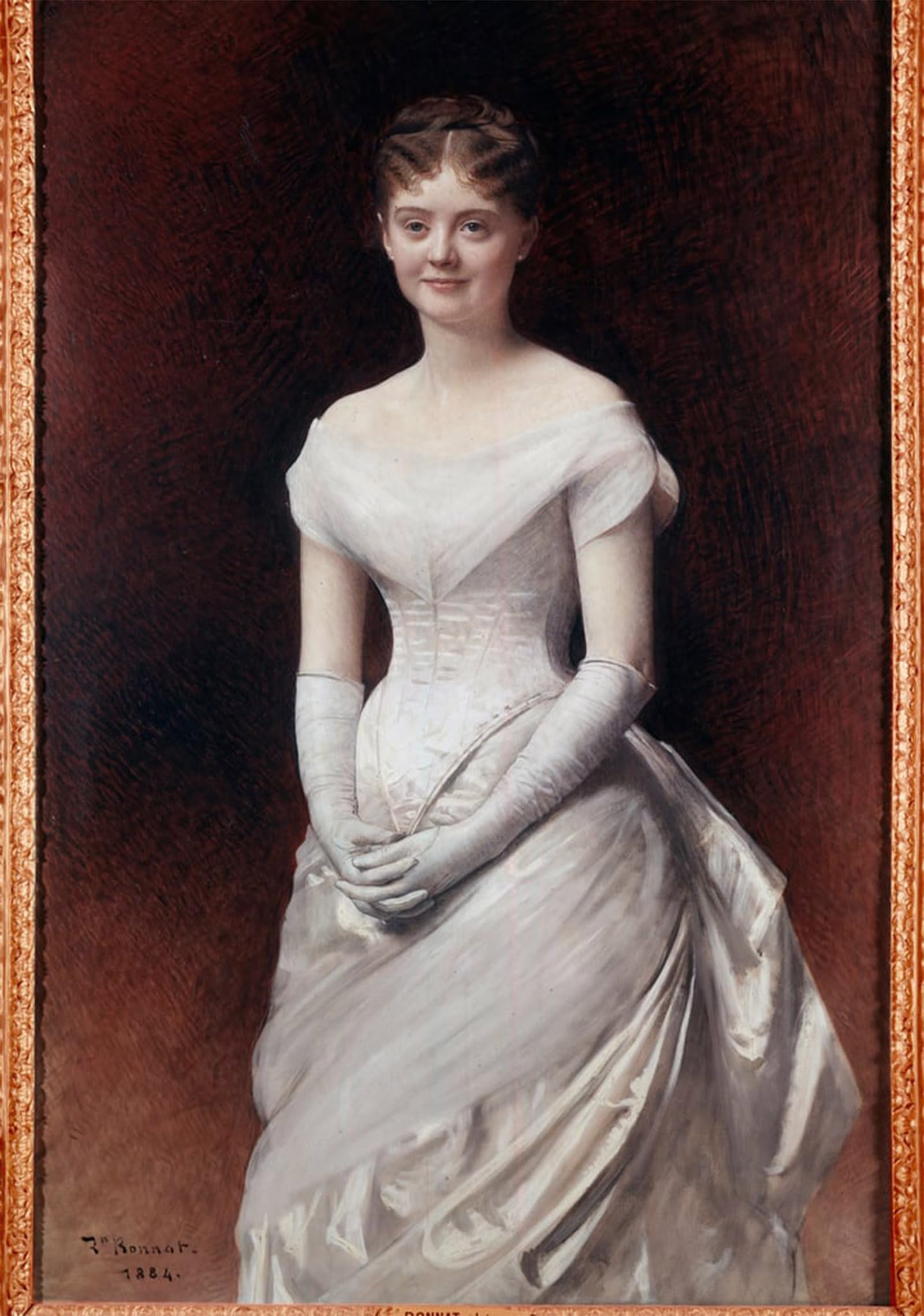 Tableau Portrait de Mademoiselle de Noille de Bonnat Impression d'Art Mural Premium - 5