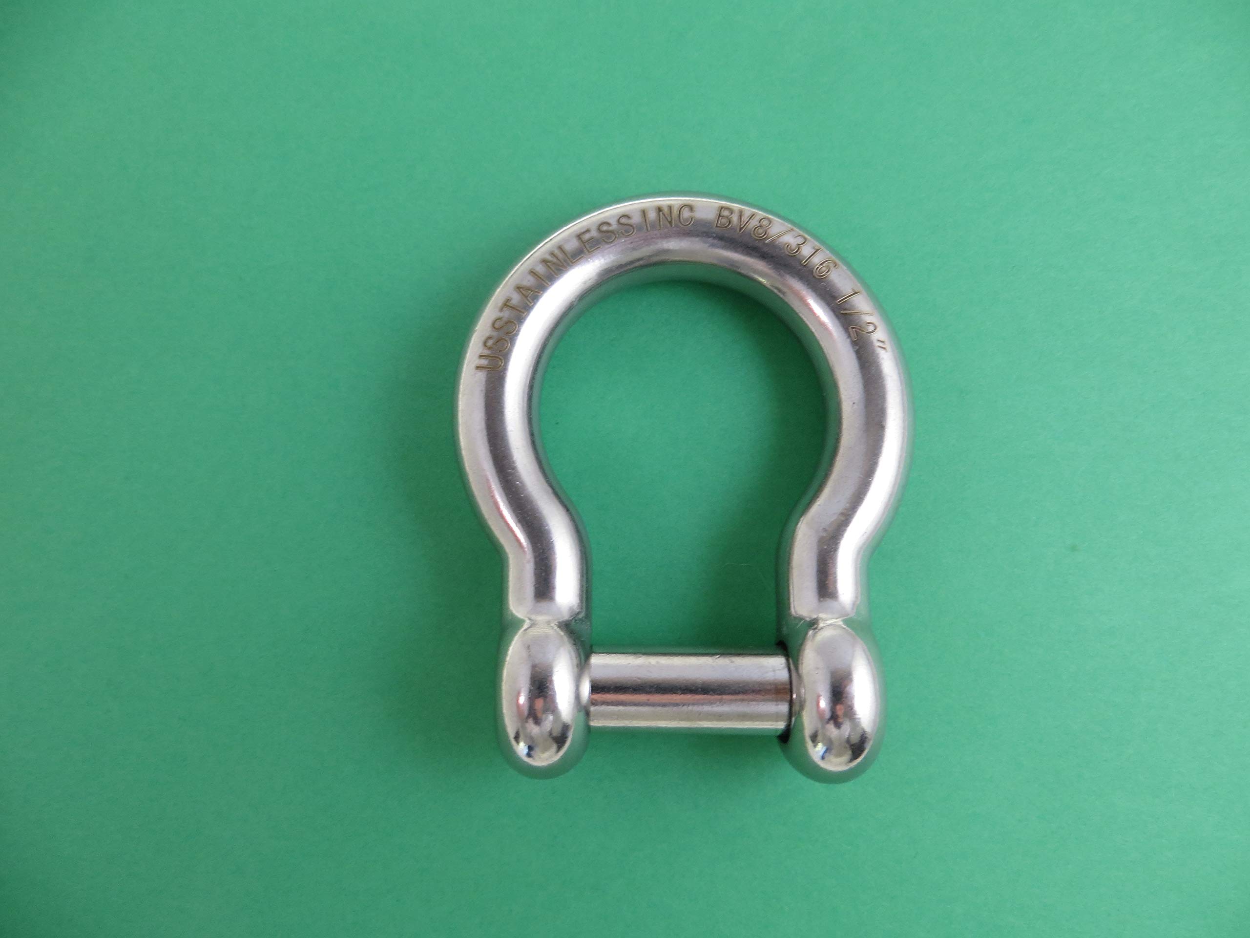 2 pezzi in acciaio inox 316 arco Grillo 1/2" (12 mm) con perno esagonale per lavello Marine Grade