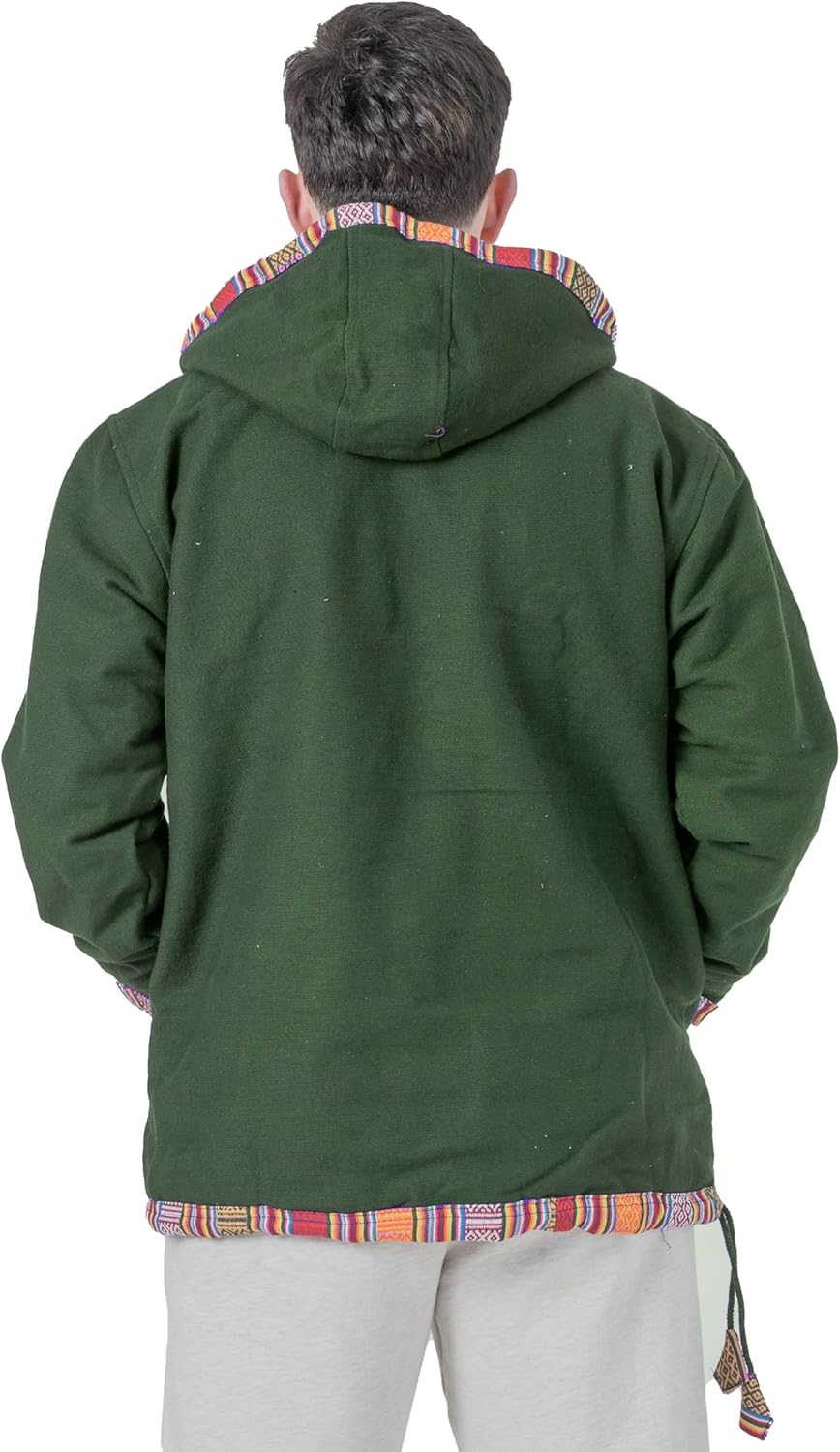 Shopoholic Fashion Mens Cotton woffle Fleece Lined Pull Over - Image 5