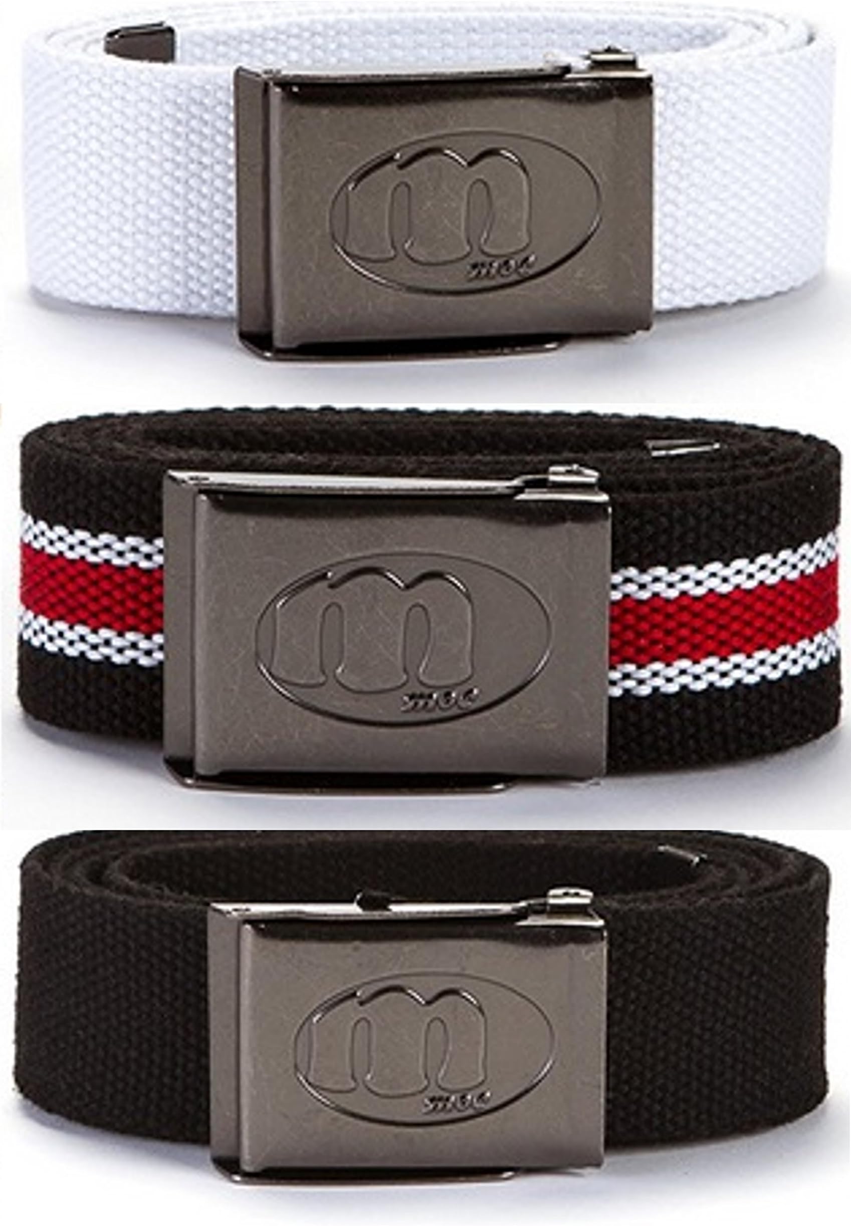 MOC Brands Canvas Belts 3-Pack (Combo # 2)