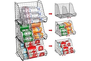 Stacking Water Bottle Organizer and Storage Basket (3-Tier)