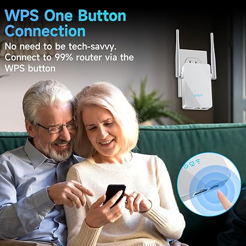 Miniatura 4 de Amplificador de señal WiFi 2026, amplificador de Internet de nueva generación para el hogar, 4 veces más rápido, cubre hasta 10,000 pies cuadrados,