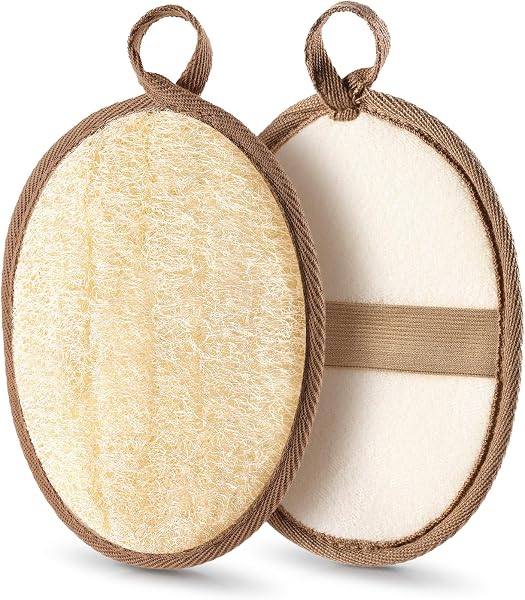 RIYNIBIY Natural Egyptian Loofah Body Scrubber Set