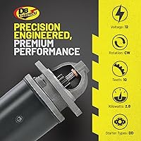 Vista 8 de DB Electrical 410-30044 Starter Compatible with/Replacement for Ford Farm Diesel Tractor 2000 3000 4000 5000, Case Loader Backhoe, New Holland