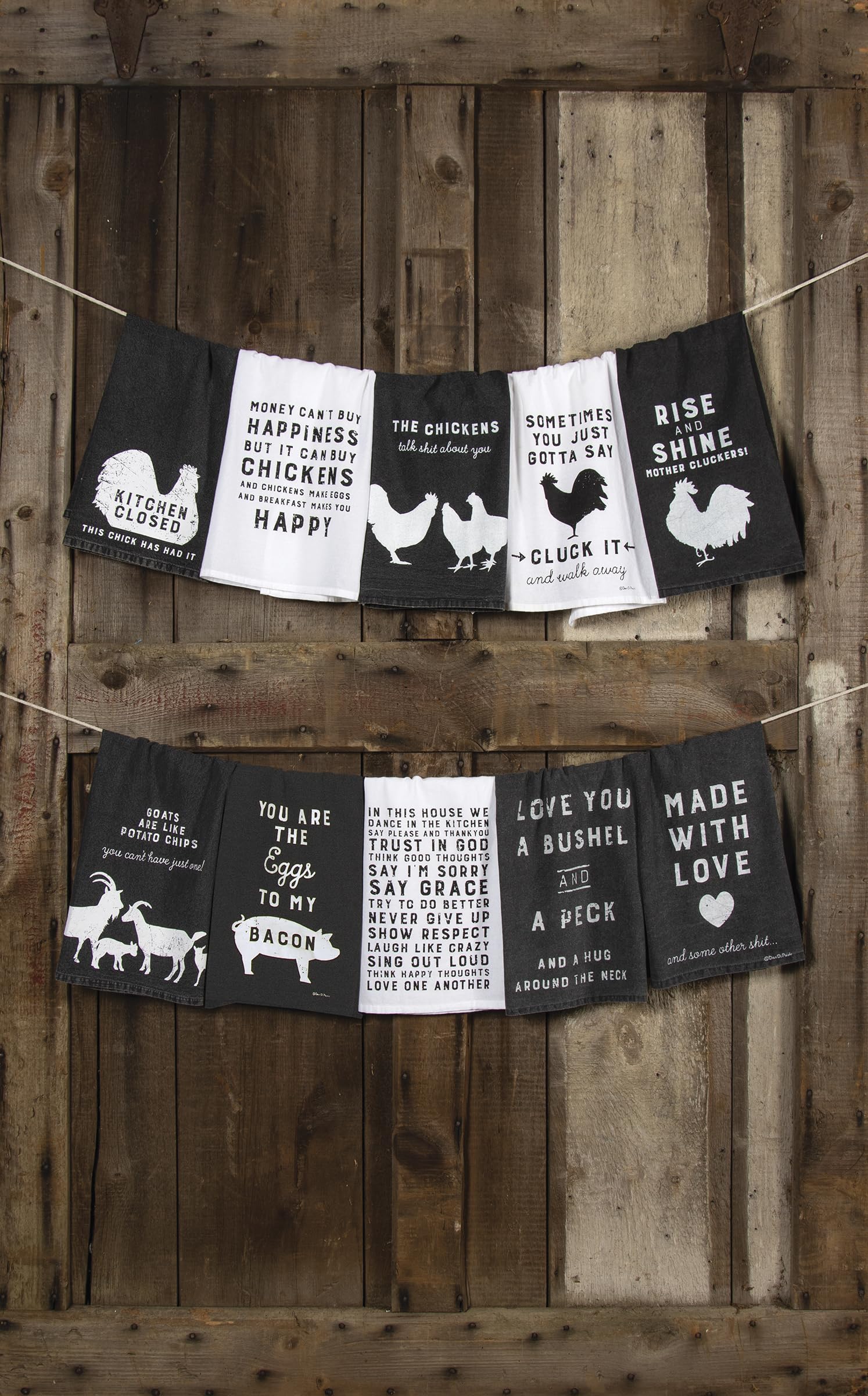 Amazon.com: Primitives by Kathy Funny Kitchen Towel, Chickens Make