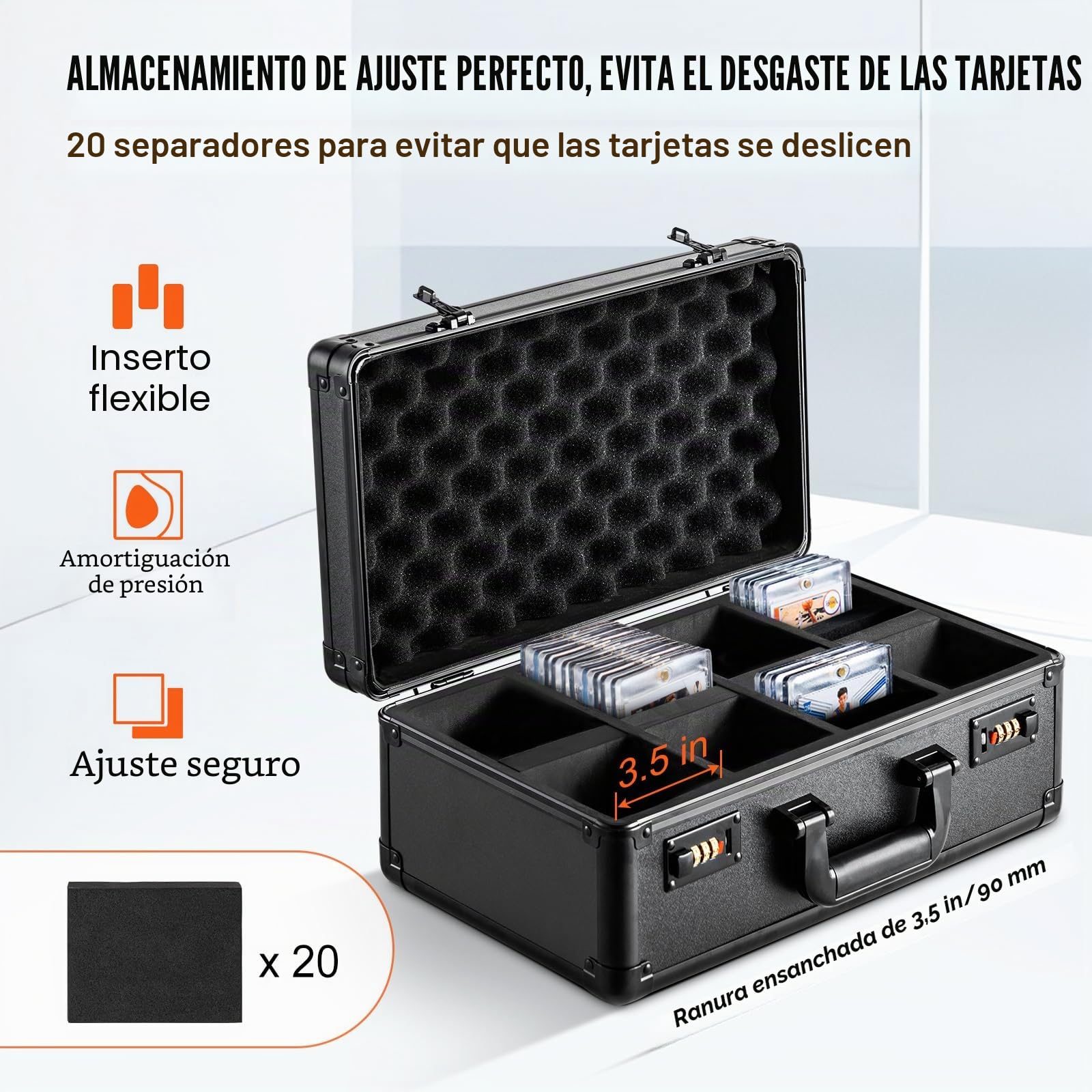 VEVOR Caja de Almacenamiento de Tarjetas Graduadas