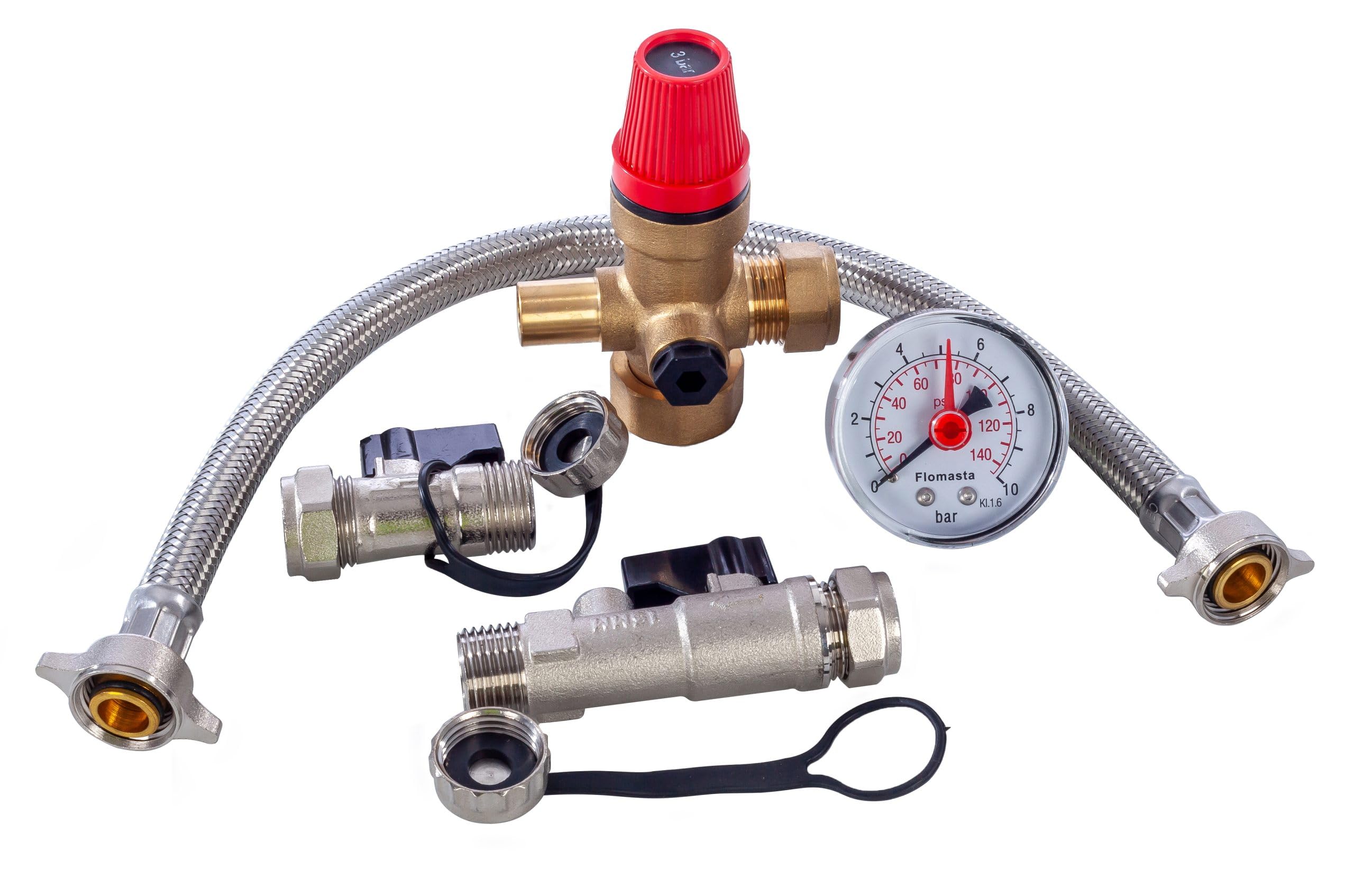 Tower Expansion Vessel Sealed System Kit EVSKIT - Heating Safety Control Kit Components