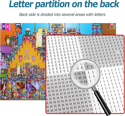 Miniatura 7 de Bgraamiens Puzzle-City Street-1000 Piezas Creativo Colorido Ciudad Vista Calle Rompecabezas Rompecabezas Color Challenge Puzzle