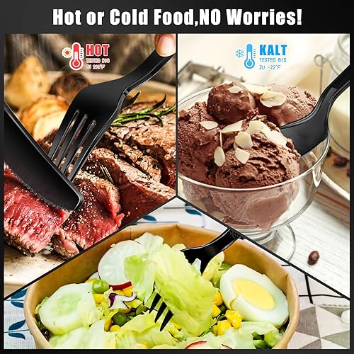 Miniatura 3 de Weenkilly 90 Pack Plastic Cutlery Set - Disposable Plastic Utensils- Plastic Silverware Sets for Wedding Catering Parties - 30 Forks, 30 Spoons, And