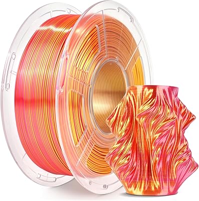 30 – SUNLU Silk Dual Color Pla Filament, Silk PLA 3D Printer Filament 1.75mm, Shiny Silk Texture, Dimensional Accuracy +/- 0.02mm, 1KG Spool (2.2…