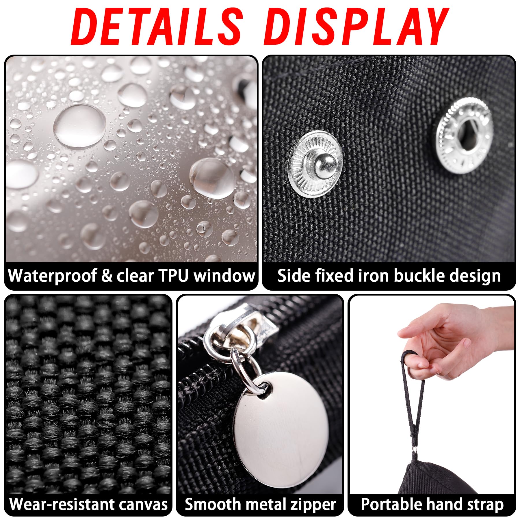 HAUTOCO Clear Pencil Case for Girls Boys Large Capacity Pencil Pouch with Zipper & Handle - Image 3