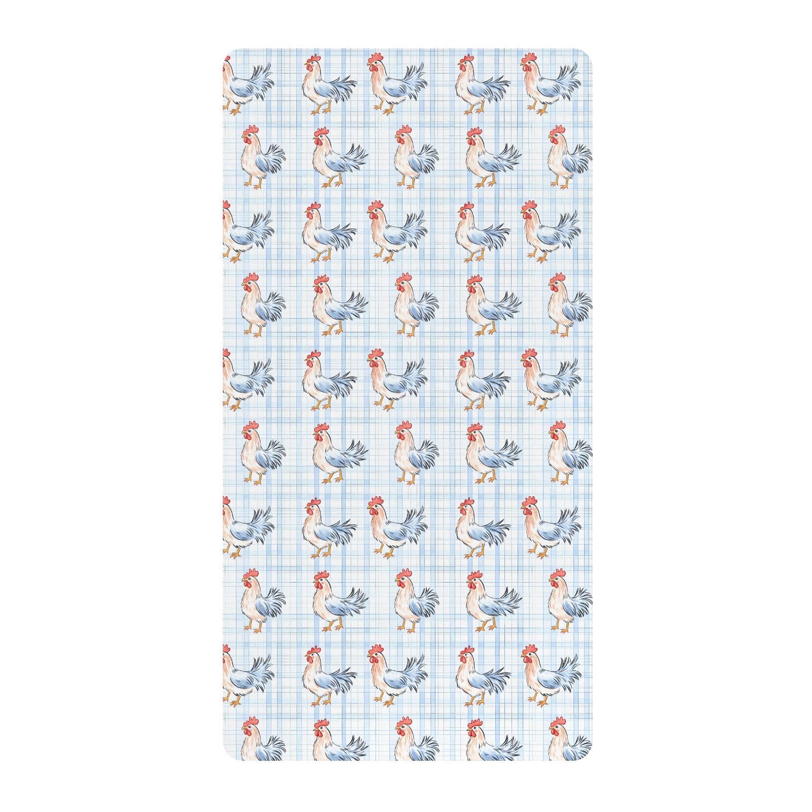 Blue Grid Spannbetttuch für Babybett mit Hahn, für Jungen und Mädchen, weich, Standard-Matratze, 71,1 x 132,1 cm
