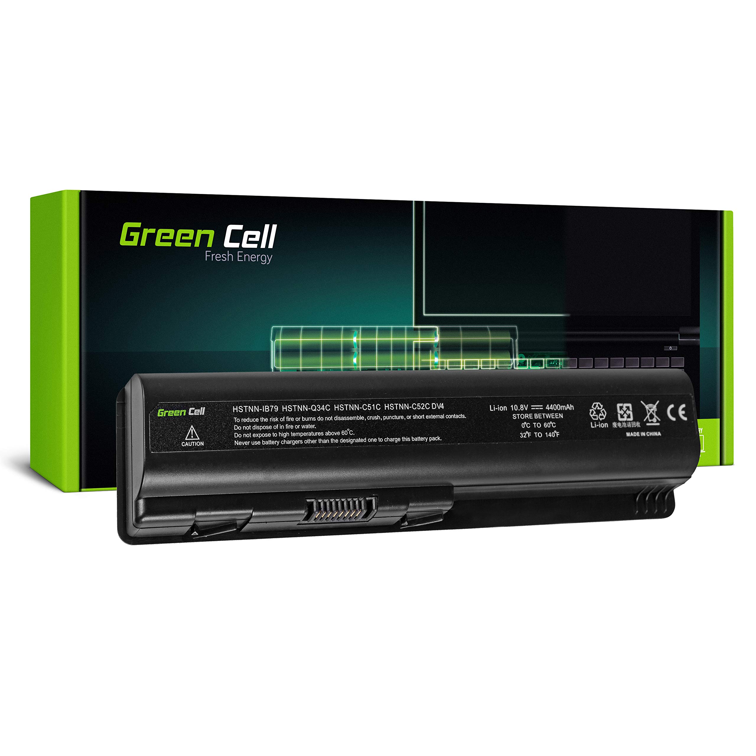 GC Battery HP HSTNN-LB73 HSTNN-N50C HSTNN-N5OC HSTNN-Q34C HSTNN-Q36C HSTNN-Q37C for HP Laptop (4400 mAh 10.8 V Black)