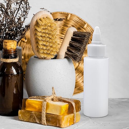 Miniatura 3 de BRIGHTFROM Botellas aplicadoras con tapa giratoria, botellas de plástico vacías de 2 onzas, recargables, boquilla de aperturacierre, multiusos