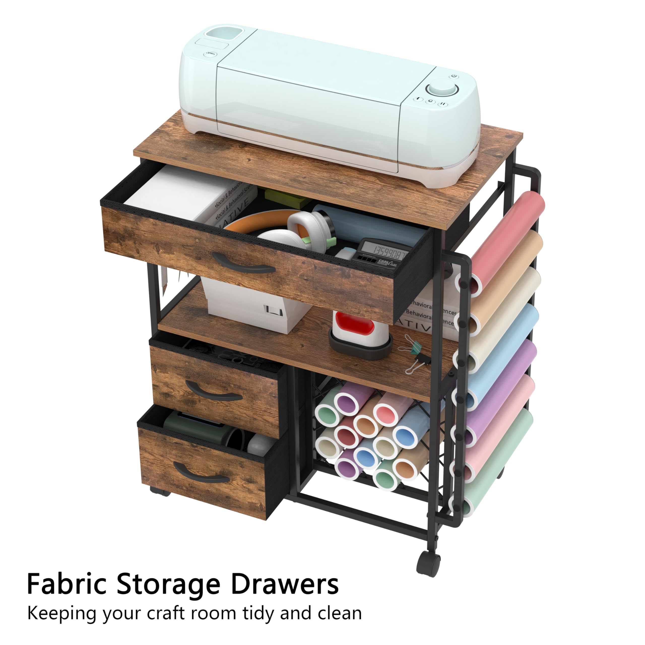 mujia Organisateur d'artisanat et chariot de rangement avec roues améliorées, compatible avec les machines Cricut - Canada