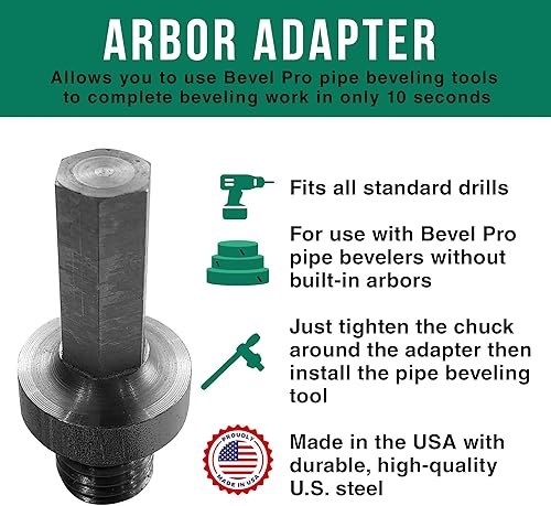 Miniatura 6 de Herramienta de biselado de tubos de PVC de 6 pulgadas para tubos multiusos de 4080, elimina la limadura manual para biseles rápidos, fáciles y
