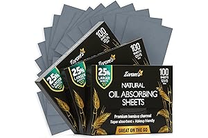 Natural Blotting Papers for Face with Bamboo Charcoal - 25% Larger