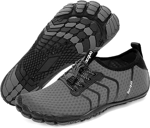 Racqua Zapatillas de Agua de Secado Rápido, Sensación de Descalzo, para Playa, Deporte Acuático, Natación, Surf, Piscina, Senderismo, Buceo,