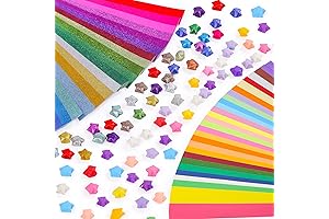 900 Sheets Star Origami Paper Glitter Flash Star Paper Strips