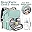 Jiefeike Diaper Bag Backpack,Green diaper bags for baby girl boy, girl diaper bag backpack, Insulated Pockets Portable toddler diaper bag with USB Charging Port, RFID Anti-Theft Pocket