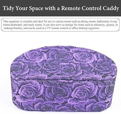 Miniatura 4 de QIELIZI Soporte para control remoto, organizador de escritorio de piel sintética con 5 compartimentos espaciosos para controles remotos de TV,