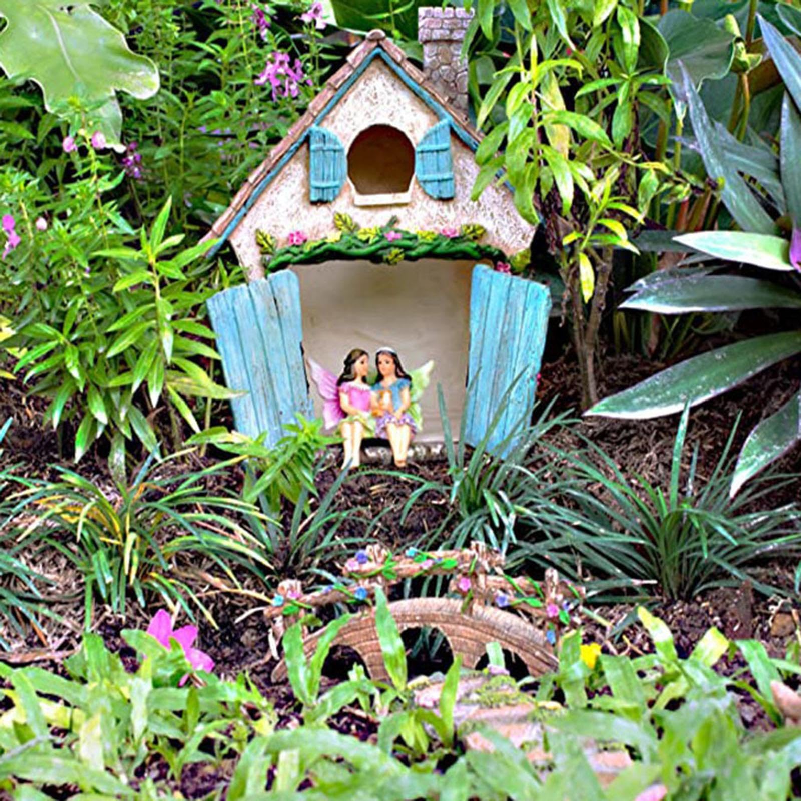 Maison de fées d'extérieur pour Adultes, Terrarium, Village de Noël