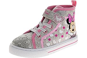 Minnie Mouse Girls' Light-Up Casual Sneakers with Non-Slip Sole
