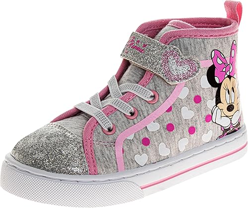 Minnie Mouse Frozen Encanto - Tenis casuales de lona para niños y niñas Anna Elsa Maribel (tallas 6-12 para niños pequeños - niño pequeño)