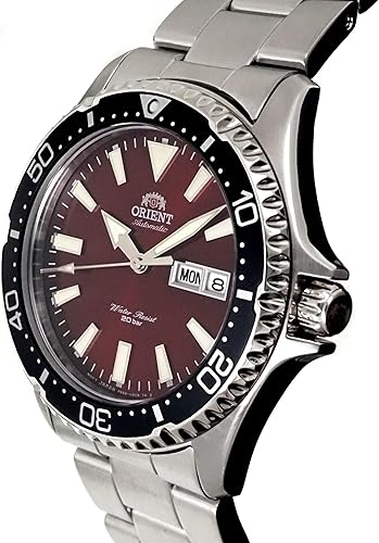 Miniatura 2 de ORIENT Reloj automático para hombre de buceo deportivo de 656.2 ft con esfera roja pulsera de acero RA-AA0003R, Rojo -, Moderno
