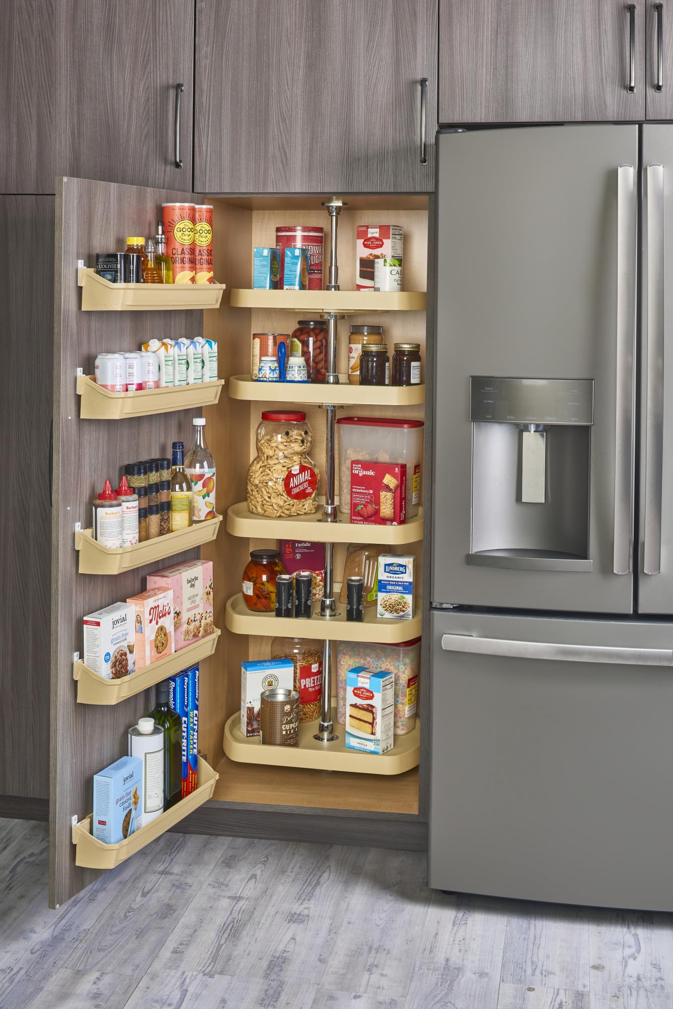 REV-A-SHELF Polymer D-Shape 5-Shelf Lazy Susans w/Post Hardware