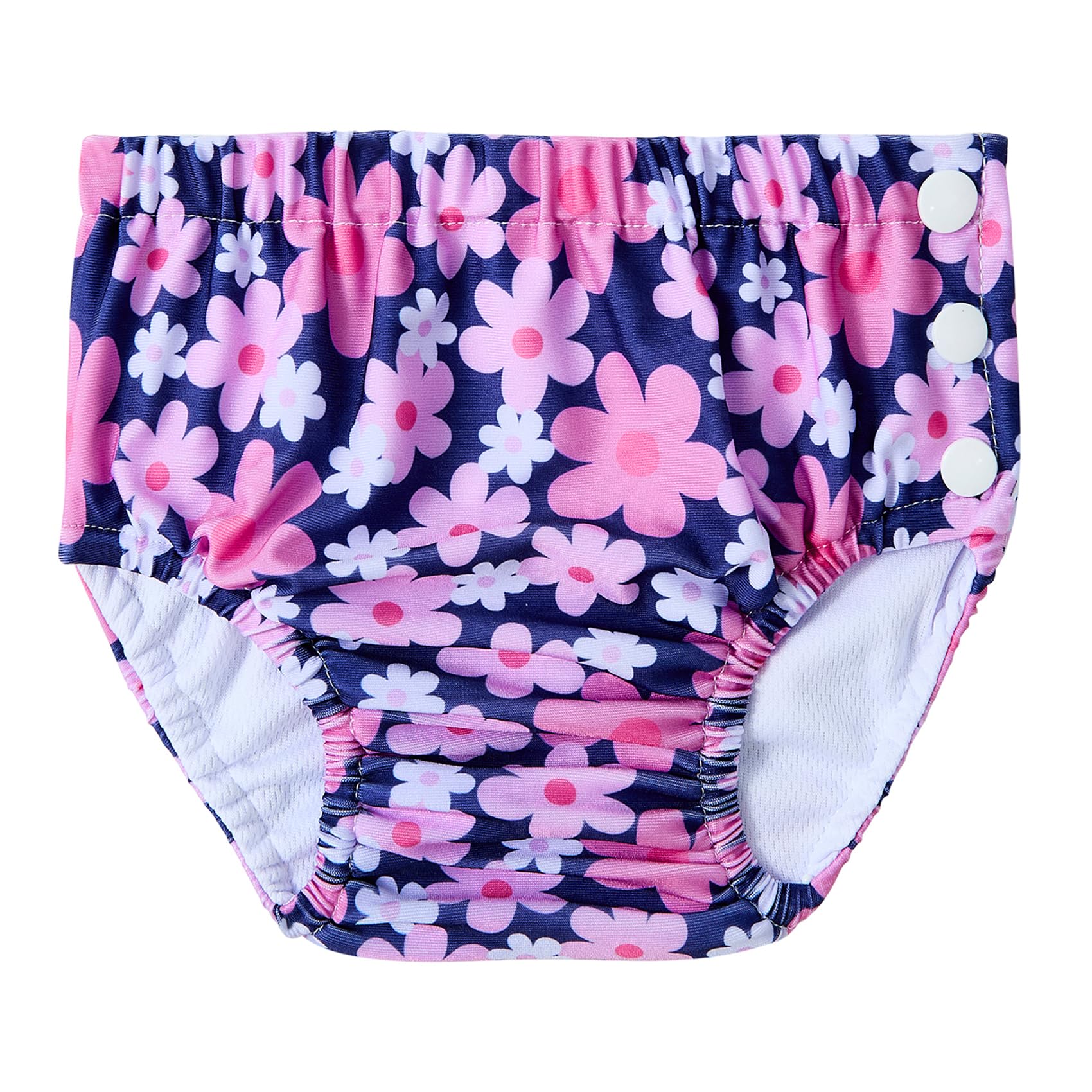 Durio Reusable Swim Diapers Washable Baby Swim Diaper Unisex Infant Toddler Swimming Essentials Waterproof B Flowers 12-18 Months