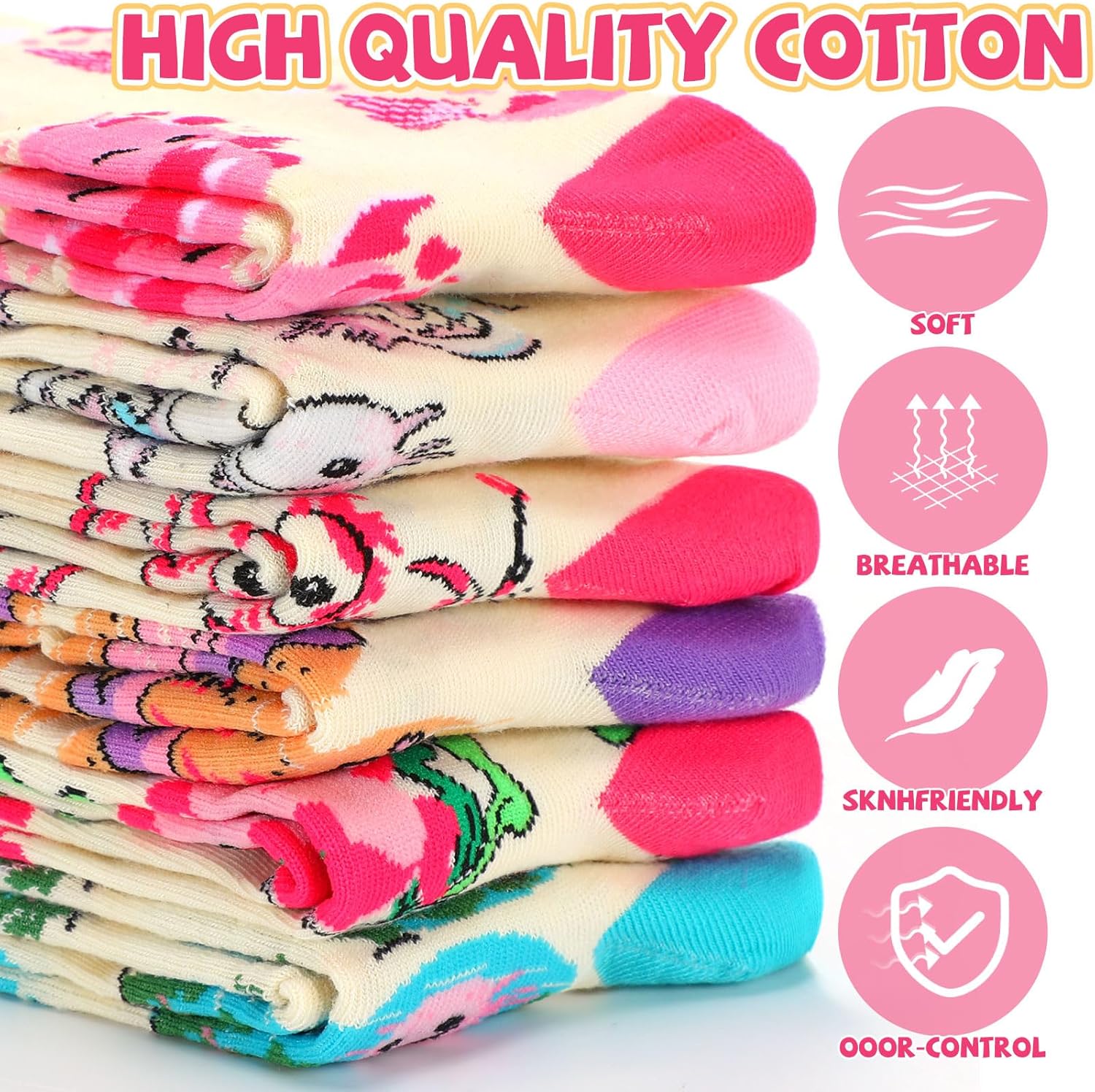 Bonuci 6/12 Pairs Cute Axolotl Socks Axolotl Valentine's Gifts for Women Funny Novelty Crew Sock for Axolotls Lover Stuff - Image 6