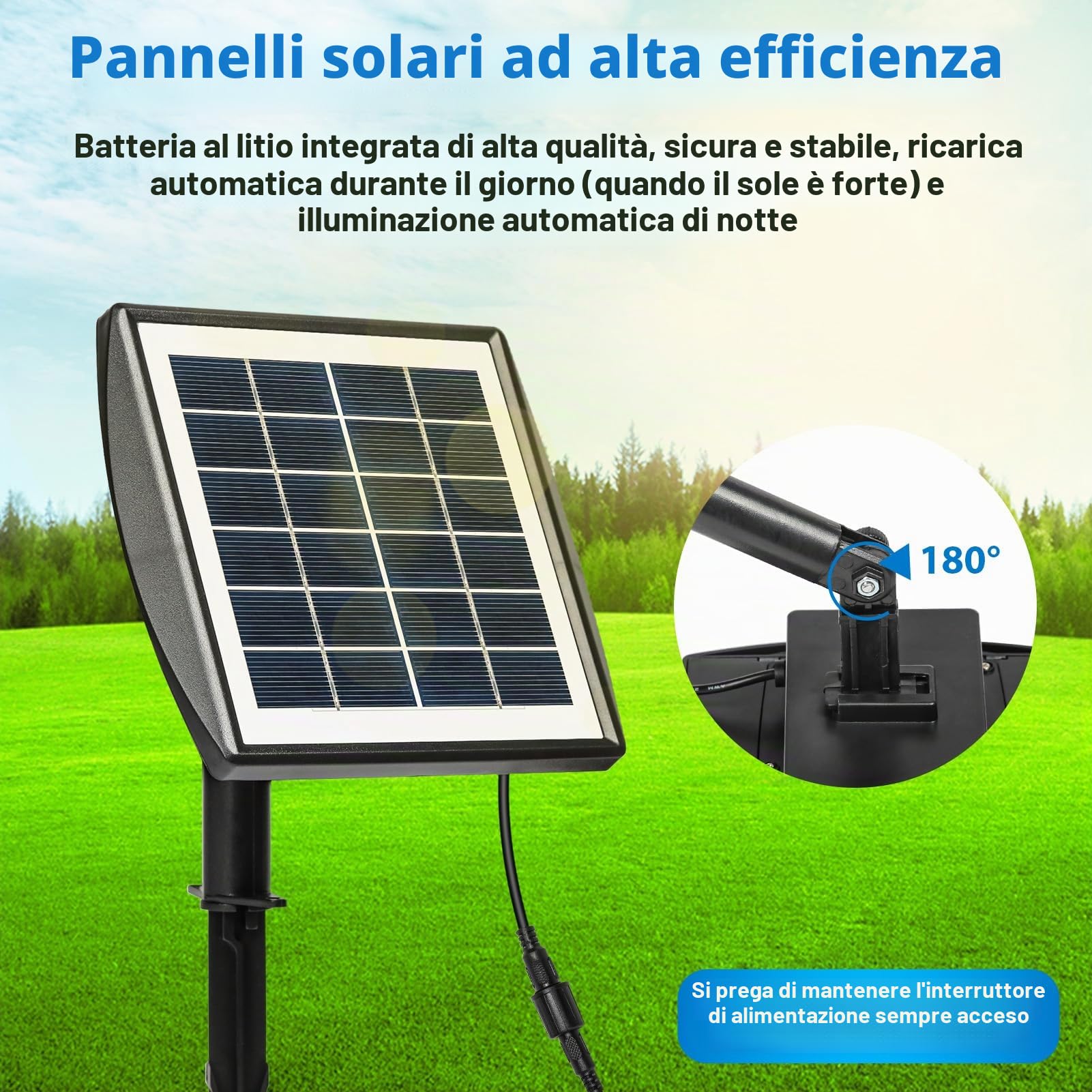 Jadeshay Luce Piscina Pannello Solare Policristallino 6V/2W Laghetto da Giardino Esterno con 1W 3 Lampade Faretto Paesaggistico Impermeabile per Laghetto da Giardino
