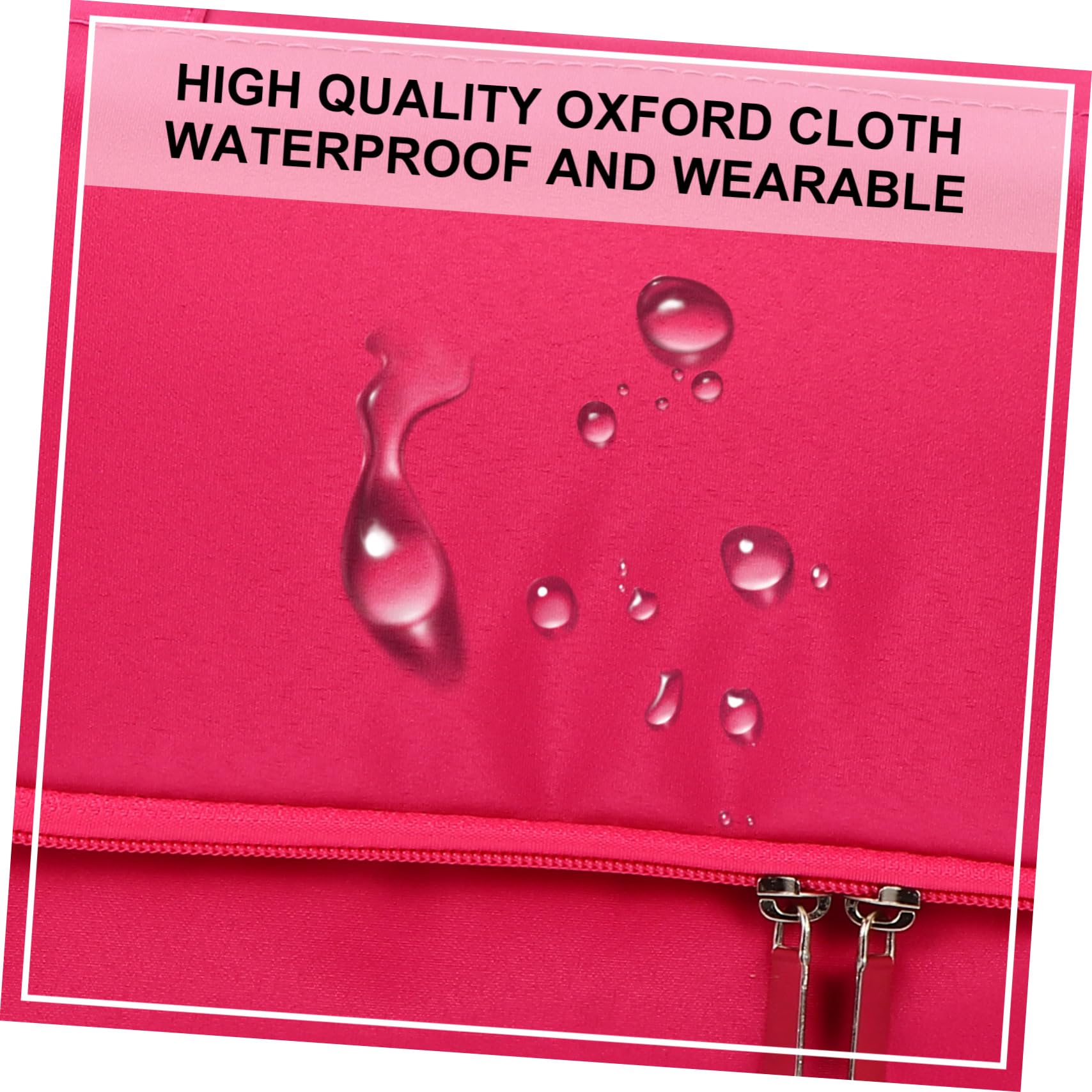 Borsa per Trucchi Oxford Doppia Cerniera e Manico Largo, Organizer Professionale Portatile per Cosmetici per Viaggi e Uso Quotidiano