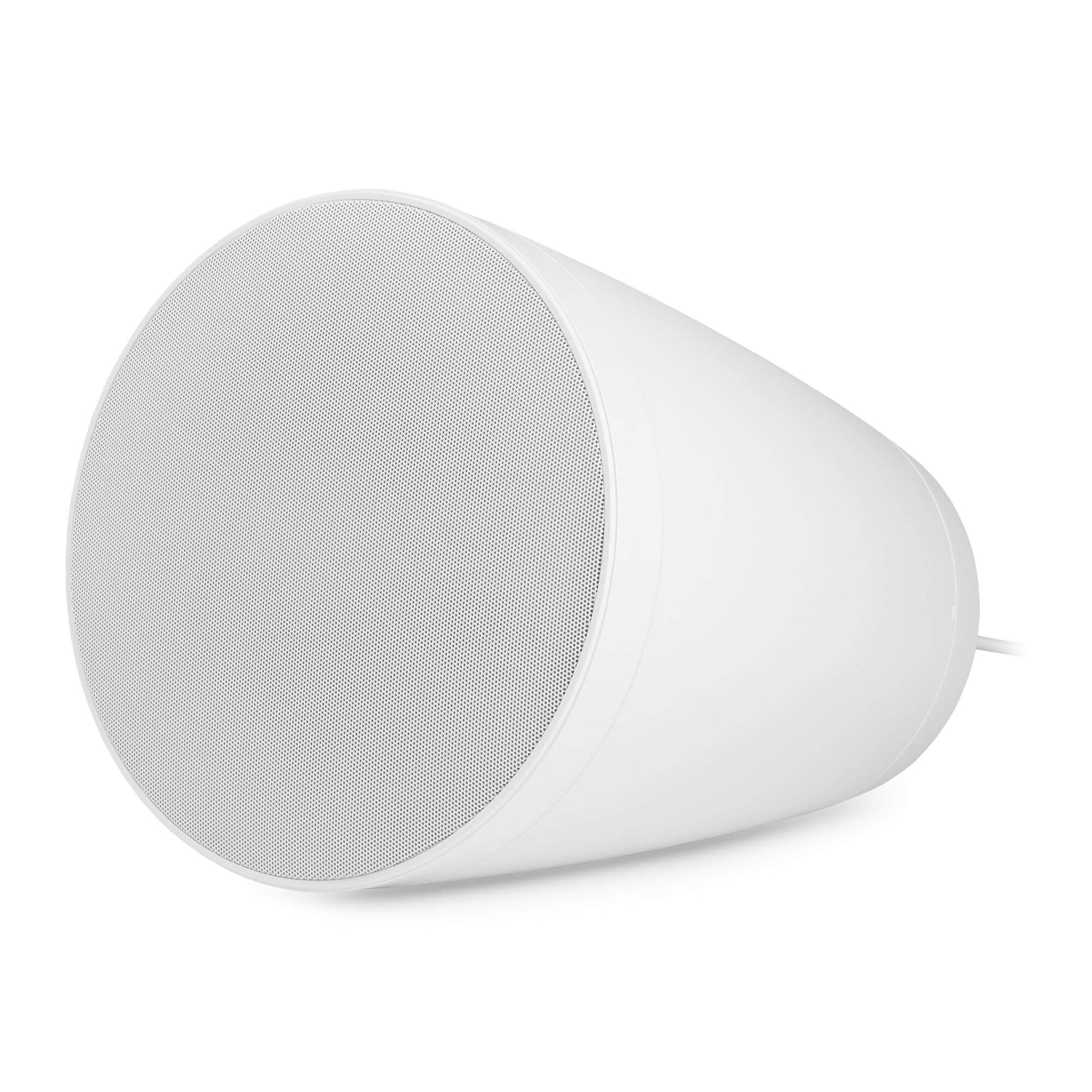 Power Dynamics Purity8W - Altavoz Colgante 100V 8 Pulgadas para Sonido Ambiental Profesional, música de Fondo, megafonía y Sistemas comerciales, Compatible con 8 ohmios y techos Altos, Color Blanco
