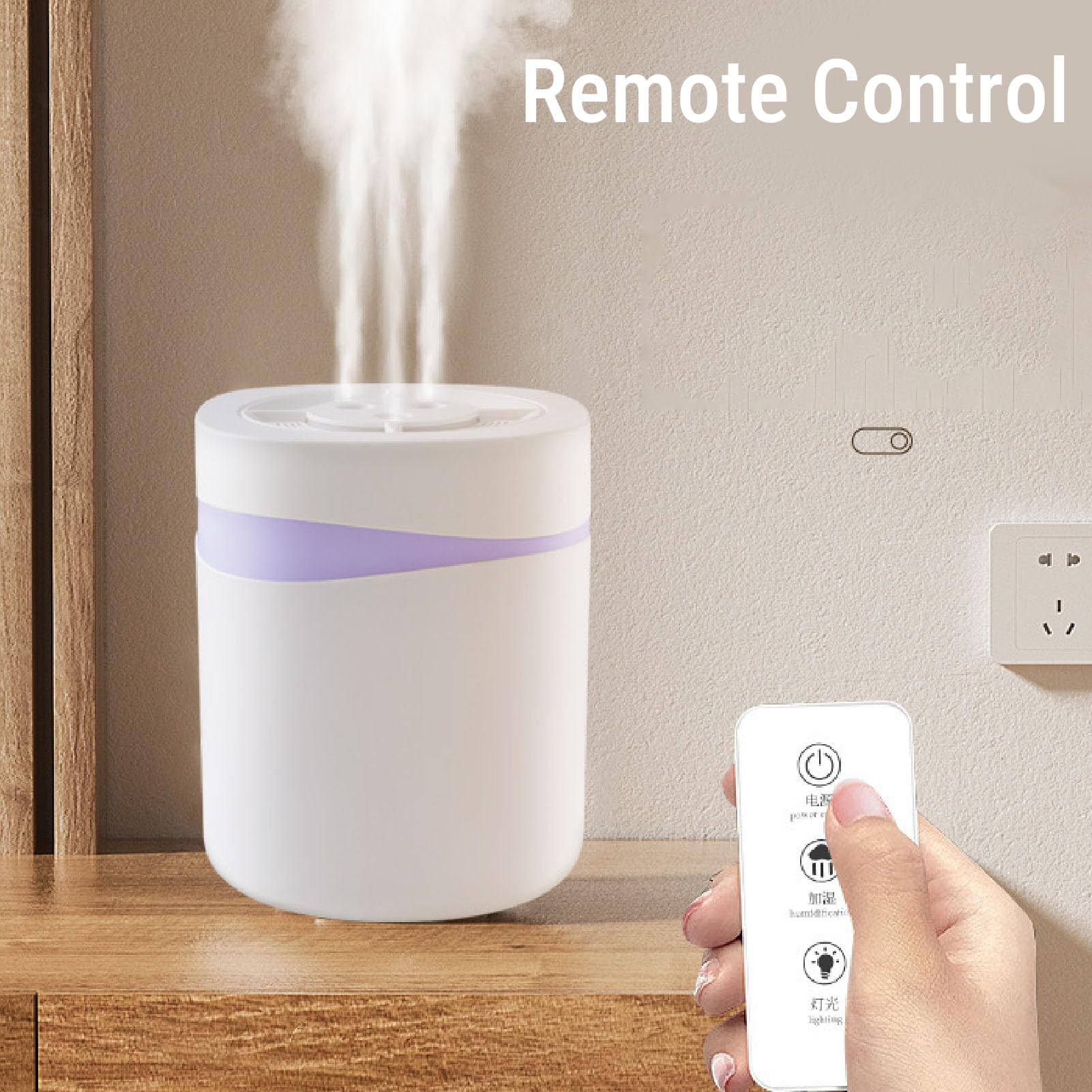 Luocute Umidificatore a Nebbia Fredda da 3,8 Litri con Luce Notturna, Silenzioso per Camera da Letto